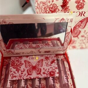 Dior Red and White Floral Lip Gloss Collection